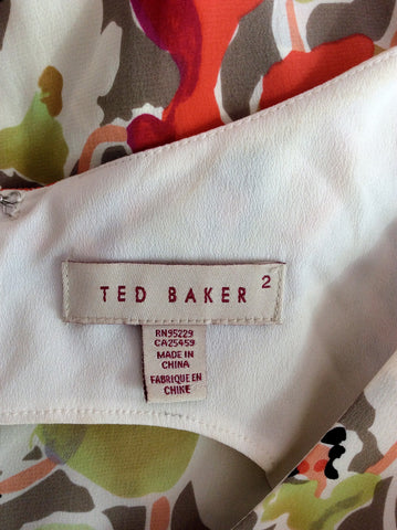 Ted Baker Multi Coloured Dancing Girls Silk Top Size 2 UK 10/12 - Whispers Dress Agency - Womens Tops - 4