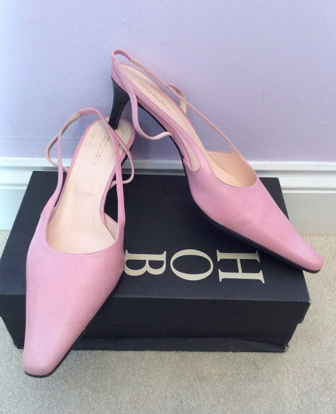 Hobbs Pale Pink Leather Slingback Heels Size 7/40 - Whispers Dress Agency - Womens Heels - 1