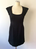FRENCH CONNECTION BLACK CAP SLEEVE DRESS SIZE 12