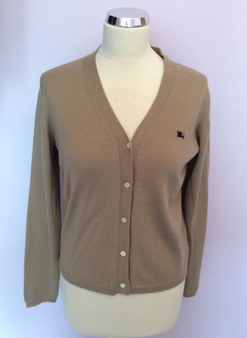 Burberry Camel Wool Cardigan Size S - Whispers Dress Agency - Sold - 1