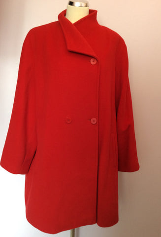 Windsmoor Red Wool & Angora Blend Coat Size 16 - Whispers Dress Agency - Sold - 1