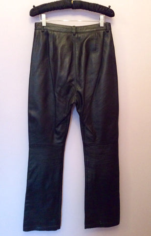 BLACK SOFT LEATHER TROUSERS SIZE 10 - Whispers Dress Agency - Womens Trousers - 2
