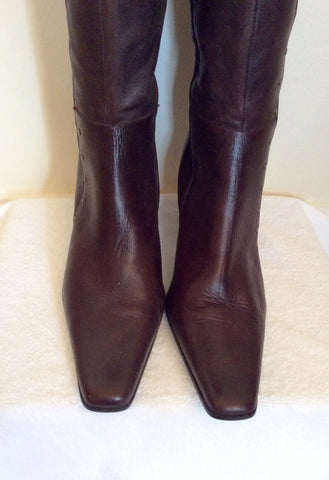 New Clarks Dark Brown Studded Leather Boots Size 8/42 - Whispers Dress Agency - Sold - 3