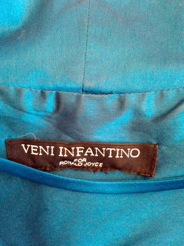 Veni Infantino For Roland Joyce Kingfisher Evening Dress & Jacket Size 22 - Whispers Dress Agency - Womens Eveningwear - 6