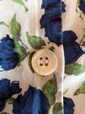 LIBERTY BLUE,WHITE & GREEN FLORAL PRINT COTTON DRESS SIZE 16 - Whispers Dress Agency - Sold - 6