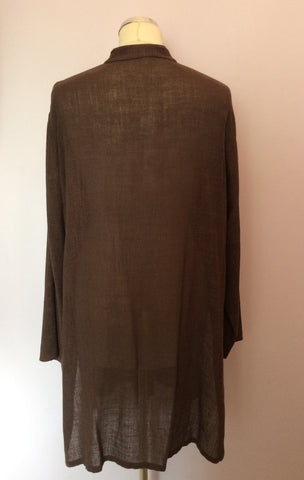 Jaeger Dark Brown Long Over Shirt & Trousers Size 14 - Whispers Dress Agency - Womens Suits & Tailoring - 3