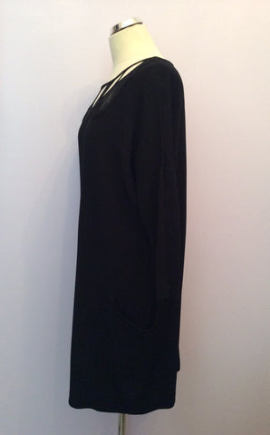 Day By Birger Et Mikkelsen Black Cut Out Front Shift Dress Size 40 UK 14 - Whispers Dress Agency - Sold - 3