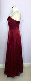 Debut Deep Red Strappy Evening Dress Size 10 - Whispers Dress Agency - Womens Dresses - 3