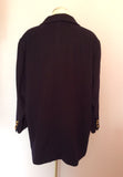 Brand New Jaeger Dark Blue Wool & Cashmere Jacket Size 18/20 - Whispers Dress Agency - Sold - 2