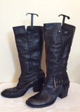 Kenneth Cole Reaction Dark Brown Leather Boots Size 7.5/40.5 - Whispers Dress Agency - Womens Boots - 2