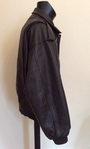 The Pilot Dark Brown Leather Pilot Jacket Size 54 UK 44" - Whispers Dress Agency - Mens Coats & Jackets - 4