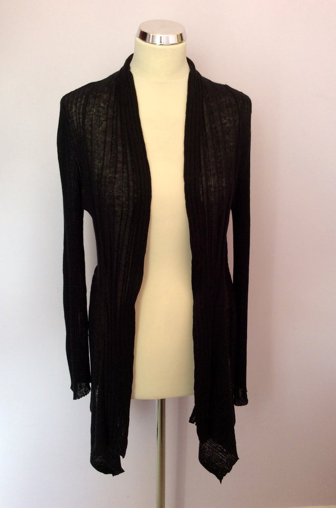Long black linen cardigan best sale