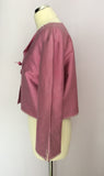 Gerard Deral Pink Silk Beaded Edge Short Bolero Jacket Size 44 UK 16 - Whispers Dress Agency - Sold - 2