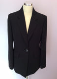 VIYELLA BLACK PINSTRIPE JACKET & 2 PAIRS OF TROUSER SUIT SIZE 10/12/14 - Whispers Dress Agency - Womens Suits & Tailoring - 2