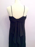 COAST BLACK STRAPPY WATERFALL BACK OCCASION DRESS SIZE 12 - Whispers Dress Agency - Womens Eveningwear - 4