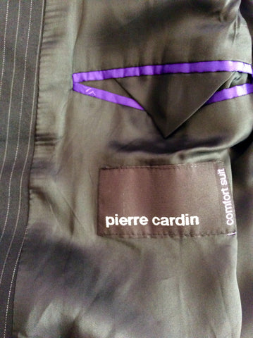 Pierre Cardin Black Pinstripe Extra Fine Merino Wool Suit Size 42R/34W - Whispers Dress Agency - Sold - 5