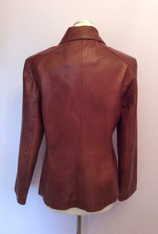 Lakeland Chestnut Brown Leather Jacket Size 14 - Whispers Dress Agency - Sold - 3