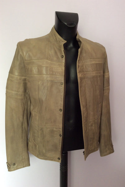 Lakeland Dark Beige Soft Leather Jacket Size 38 - Whispers Dress Agency - Sold - 1