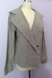 Annette Gortz Light Grey Pinstripe Linen Blend Trouser Suit Size 40/44 UK 14/18 - Whispers Dress Agency - Womens Suits & Tailoring - 2