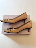 MELIN ITALIAN LEATHER BUTTERMILK BUCKLE TRIM HEELS SIZE 5/38 - Whispers Dress Agency - Womens Heels - 2