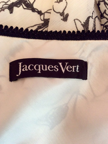 Jacques Vert Ivory & Black Floral Print Top & Skirt Size 22 - Whispers Dress Agency - Sold - 4