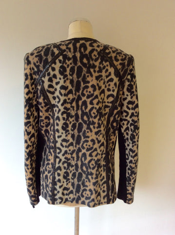 BASLER ANNIVERSARY EDITION CAMEL & BLACK LEOPARD PRINT WOOL JACKET & TOP SIZE 16/18 - Whispers Dress Agency - Sold - 4