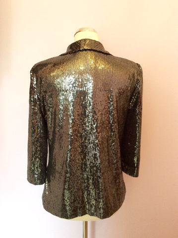 Red Herring Black & Silver Sequinned Jacket Size 12 - Whispers Dress Agency - Sold - 3