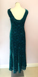 Country Casuals Kingfisher Green Beaded Trim Dress Size 14 - Whispers Dress Agency - Sold - 4