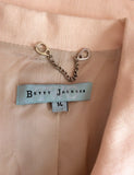 Betty Jackson Pale Peach Linen Jacket Size 14 - Whispers Dress Agency - Womens Coats & Jackets - 3