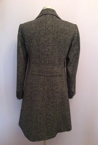 Hobbs Black & White Fleck Wool Blend Coat Size 10 - Whispers Dress Agency - Sold - 3