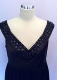 Brand New Zara Black Jewel Trim Dress Size L - Whispers Dress Agency - Womens Dresses - 2