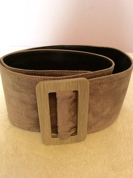 Vintage Jaeger Mink Beige 3.5 Inch Suede Belt Size 28" - Whispers Dress Agency - Sold - 1
