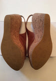 RUSSELL & BROMLEY TAN LEATHER WEDGE HEEL SANDALS SIZE 6/39 - Whispers Dress Agency - Womens Wedges - 3