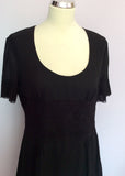 Fenn Wright Manson Black Lace Trim Dress Size 14 - Whispers Dress Agency - Sold - 2