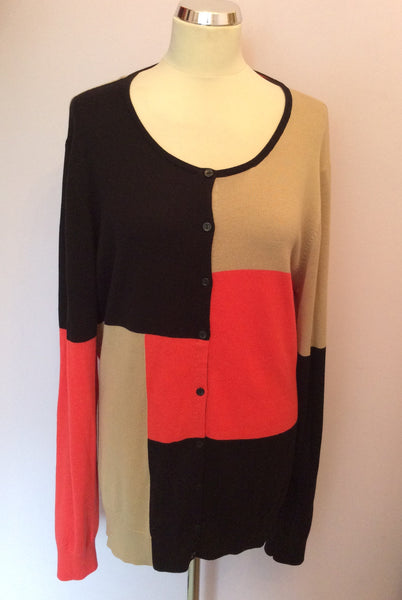 BRAND NEW LONG TALL SALLY COLOUR BLOCK SCOOP NECK CARDIGAN SIZE XL - Whispers Dress Agency - Womens Knitwear - 1