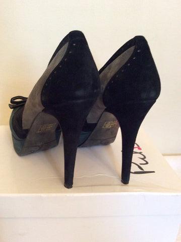 Pulse Mystic Teal, Grey & Black Suede Heels Size 7/40 - Whispers Dress Agency - Womens Heels - 5