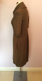 Marc Aurel Brown Short Sleeve Knit Dress Size 40 UK 12 - Whispers Dress Agency - Womens Dresses - 3