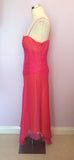 Laundry By Shelli Segal Pink & Orange Silk Dress Size 14 - Whispers Dress Agency - Womens Dresses - 5
