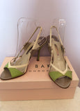 Ted Baker Lime Green, White & Grey Strappy Sandals Size 5/38 - Whispers Dress Agency - Sold - 1