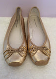 New Marks & Spencer Gold Ballerina Flats Size 6.5/39.5 - Whispers Dress Agency - Sold - 2
