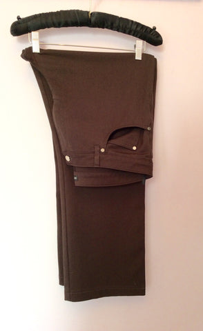Jaeger Dark Brown Trousers Size 16 - Whispers Dress Agency - Sold - 1