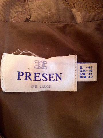 Presen De Luxe Brown Jacket, Top & Long Skirt Suit Size 14/16 - Whispers Dress Agency - Sold - 10