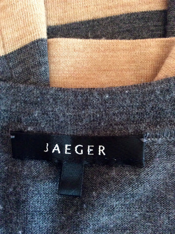Jaeger Grey & Fawn Stripe Jumper Size 14 - Whispers Dress Agency - Sold - 3