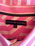 Tommy Hilfiger Pink & White Stripe Long Sleeve Shirt Size L - Whispers Dress Agency - Mens Casual Shirts & Tops - 2