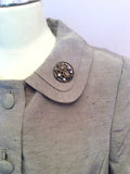 Per Una Grey Linen Blend Occasion Coat Size 14 - Whispers Dress Agency - Womens Coats & Jackets - 2
