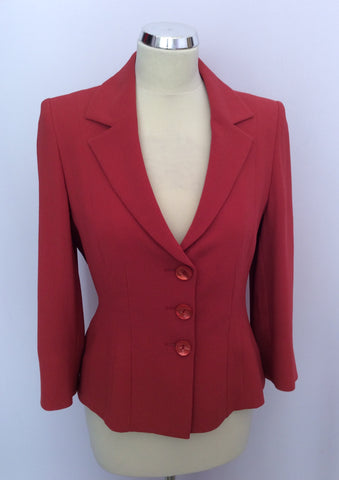 Kaliko Terracotta Jacket & Long Skirt Suit Size 10 - Whispers Dress Agency - Womens Suits & Tailoring - 2