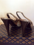 Patrick Cox Macy Old Flair Gold Leather Slingback Heels Size 7/40 - Whispers Dress Agency - Womens Heels - 6