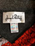 JOSEPH RIBKOFF GREY,RED & BLACK LACE TRIM SPARKLE COWL NECK JUMPER SIZE 18 - Whispers Dress Agency - Sold - 5