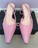 Hobbs Pale Pink Leather Slingback Heels Size 7/40 - Whispers Dress Agency - Womens Heels - 2