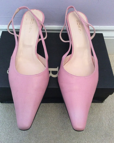 Hobbs Pale Pink Leather Slingback Heels Size 7/40 - Whispers Dress Agency - Womens Heels - 2